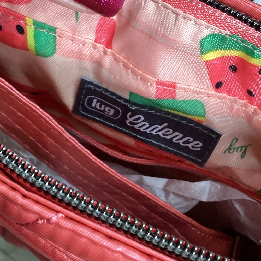Lug Metallic Watermelon ๐ ๐๐Cadence Women's Quilted Coral Tote Bag BNWT - Picture 5 of 7